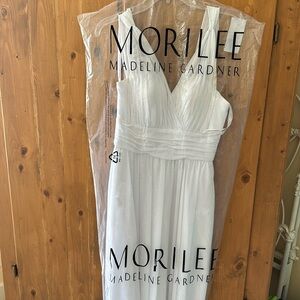 White floor length dress